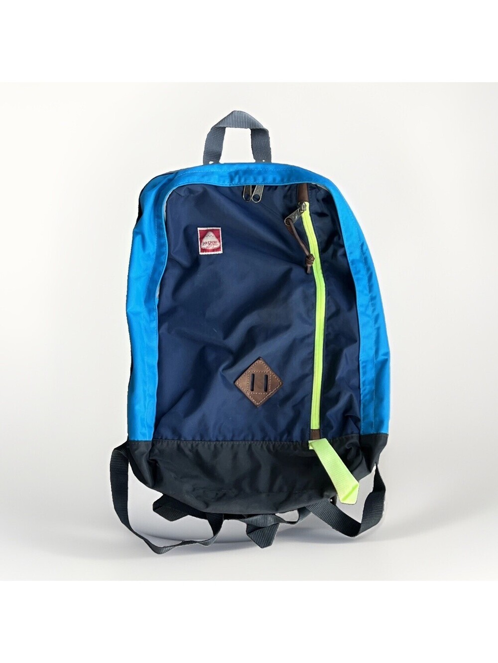 JanSport Right Pack T64C Navy Blue Neon Yellow Vintage Seattle Logo Backpack